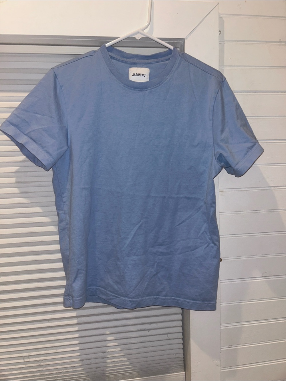 Jason Wu 100% Cotton Tee | M | Light Blue | Relaxed Crewneck